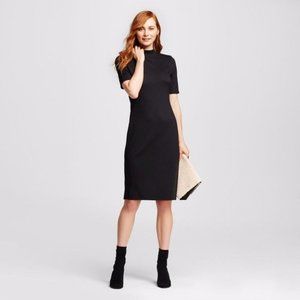 Who What Wear Mock Neck Structured Midi Dress
